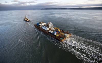 Subsea power cable being installed at FORCE. (Photo: FORCE)