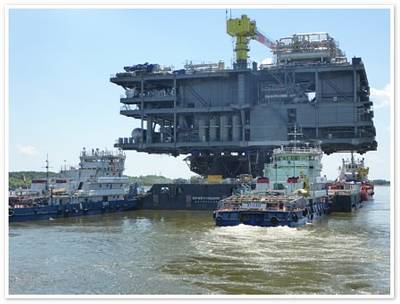 CPP topside section on barge (Credit RS) 