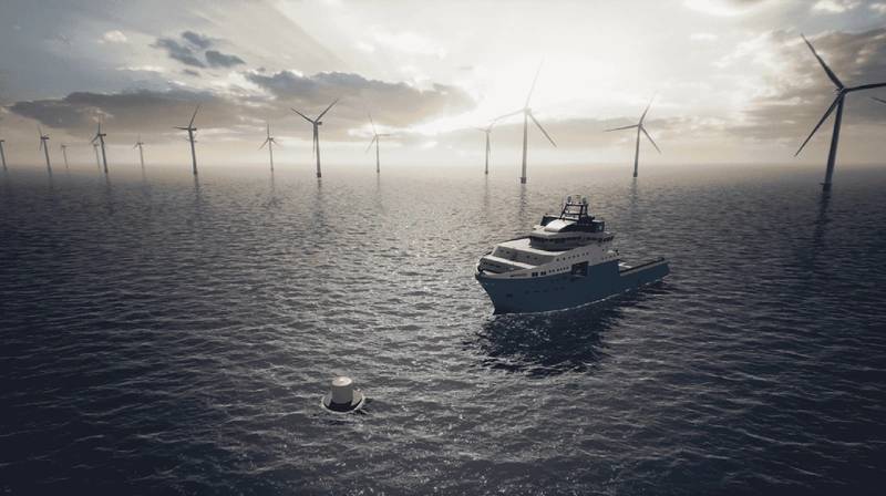 Danish offshore vessel firm Maersk Supply Service and its compatriot offshore wind developer Ørsted, are testing an innovative charging buoy that can bring green electricity to offshore wind farm service vessels and potentially to a wide range of maritime vessels. Photo courtesy: Maersk Supply Service and Ørsted