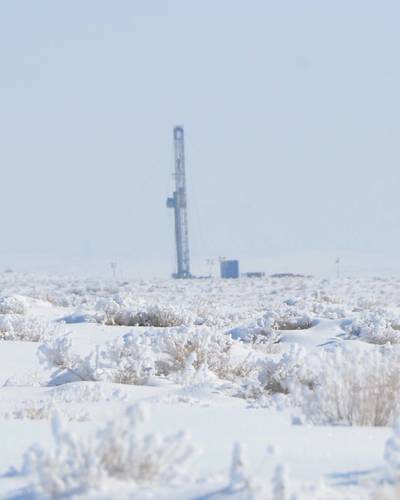 A drill rig in Uintah Basin, Utah. (Credit: Scott Sandberg, NOAA)