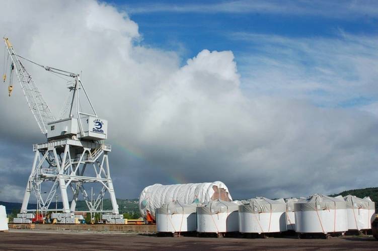 Generators already offloaded awaiting final delivery to North Dakota (note: large piece of equipment in the background is not part of this project)