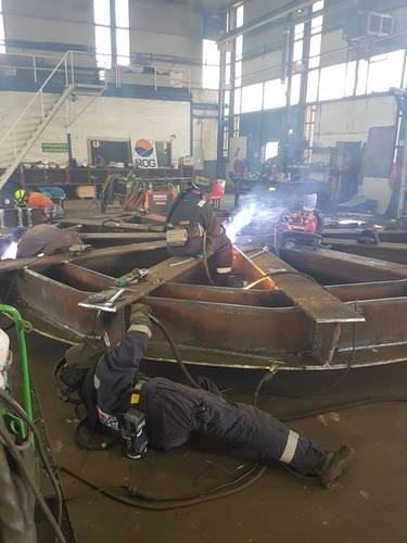 The Aoka Mizu moonpool cover under construction at ROG (Photo: ROG Ship Repair)