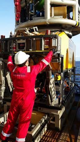 Nautronix team on-board the Normand Clipper