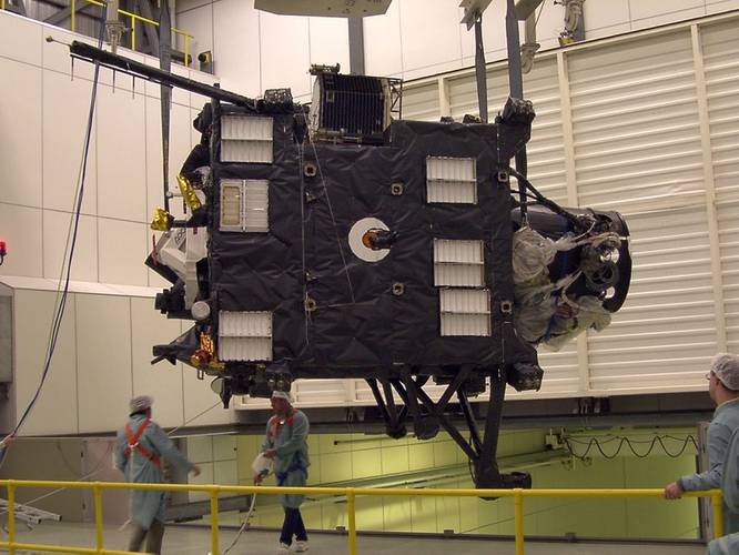 Rosetta probe flying model, where SENER louvres can be seen (Image: SENER Group)