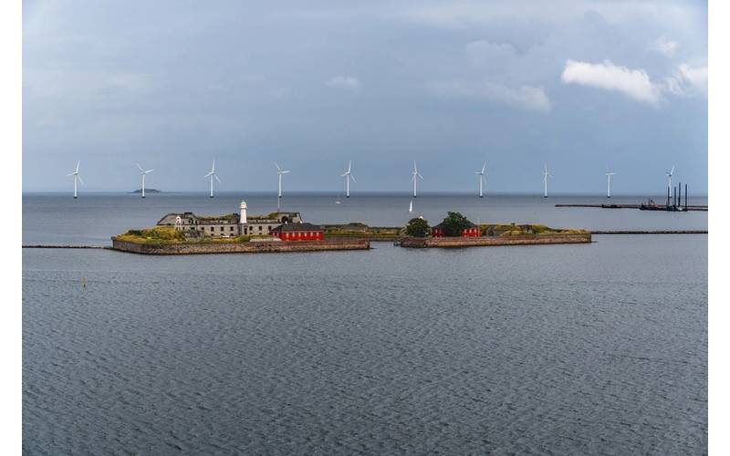 
Trekroner Fort, a historical fortress situated on an artificial island near the harbor of Copenhagen Denmark in the Øresund strait, with offshore wind turbines in the background See Less
Copyright Dylan/AdobeStock