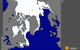 Arctic sea ice extent for February 25, 2015 was 14.54 million square kilometers (5.61 million square miles). The orange line shows the 1981 to 2010 median extent for that day. The black cross indicates the geographic North Pole. (Credit: National Snow and Ice Data Center)