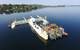 PLAT-I and the 15m Meercat workboat “Venetia” prior to disconnection from the mooring system during the demobilisation operation. Photo: ©SCHOTTEL HYDRO 